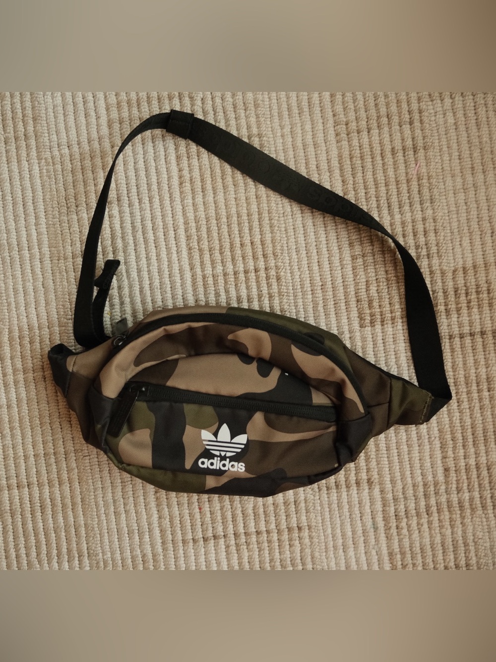 adidas Camouflage Waist Pack in Olive and Brown